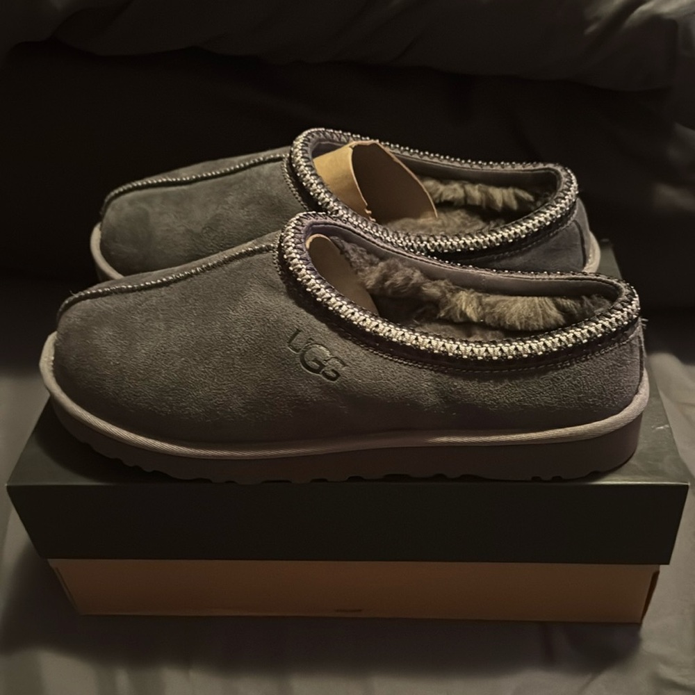 Mens UGG Tasman Slipper Dark Grey size 12